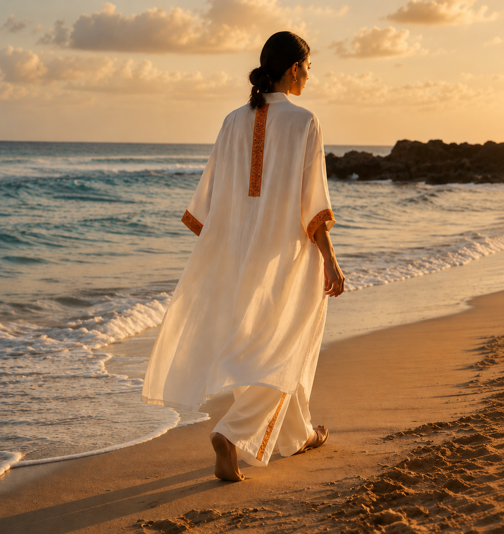 Kimono Midi | Marfil